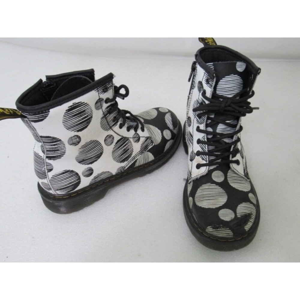 Dr Martens Boots Size US 5 EU 36 1460 J Black White Polka Dot K Hydro - Picture 6 of 10